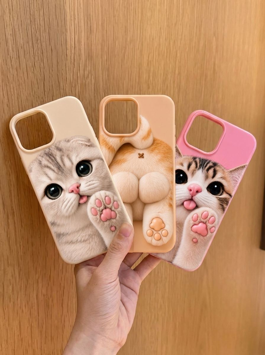 3D Squishy Cat Phone Case
