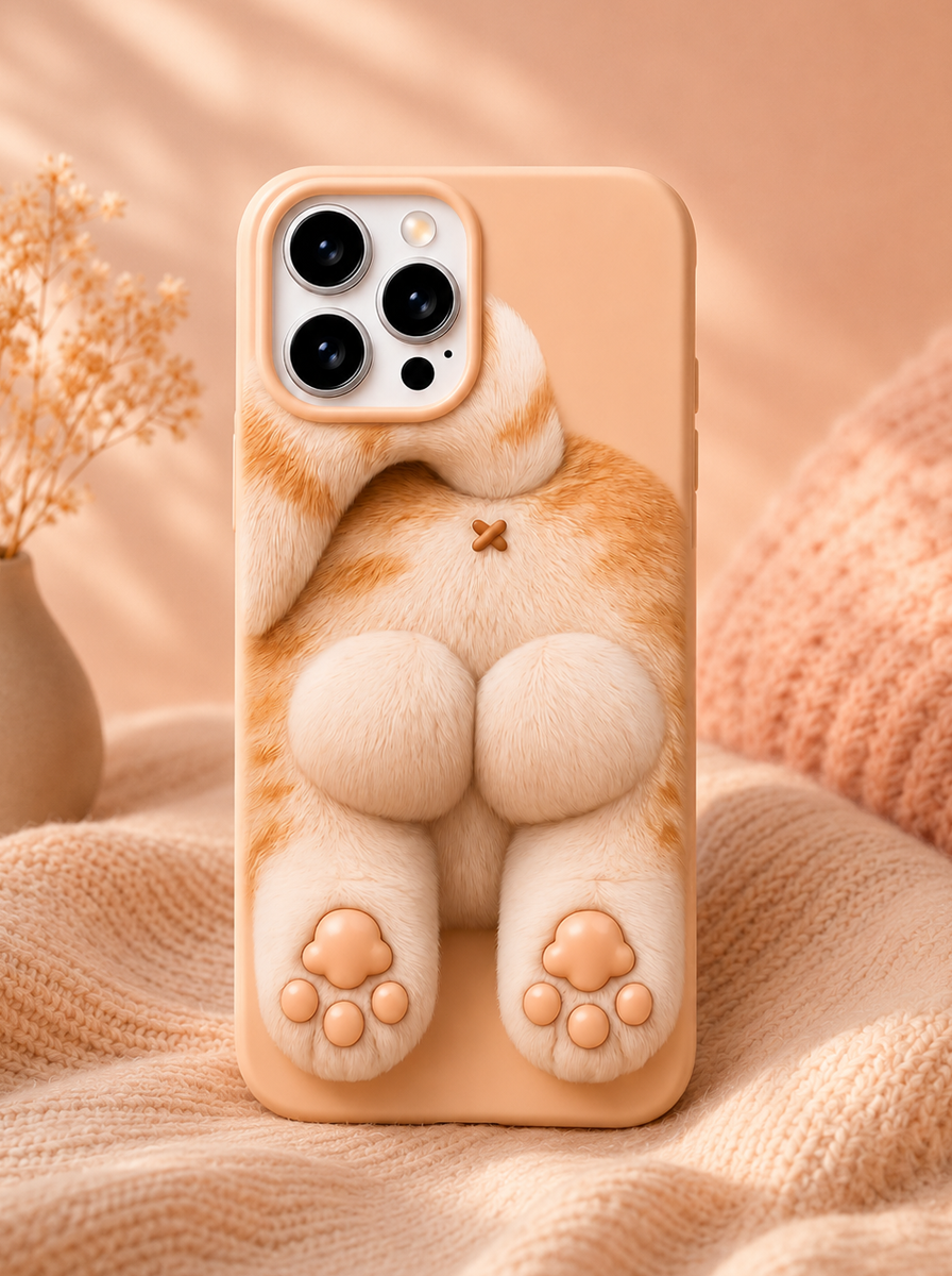 3D Squishy Cat Phone Case